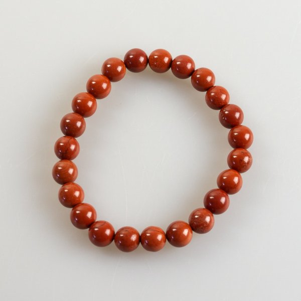 Elastic Bracelet with red Jasper | 19 cm (S-M)