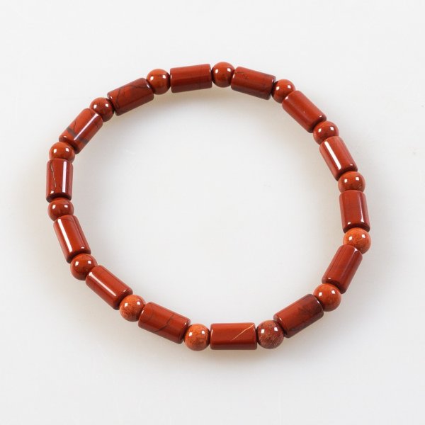 Elastic Bracelet with red Jasper | 20 cm (M-L)