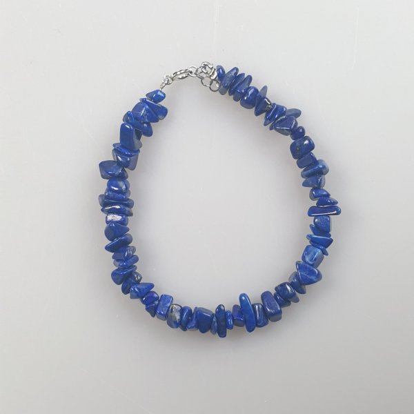 bracelet with Lapis lazuli chips | 17,5/19 cm