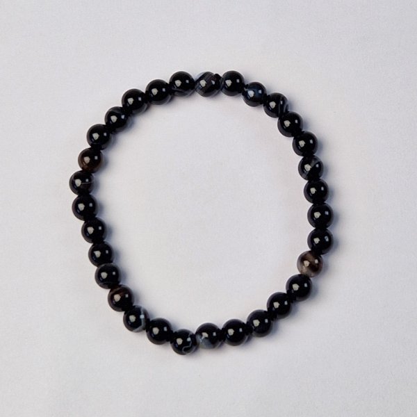 Elastic Bracelet with Onyx | 18-19 cm (S-M)