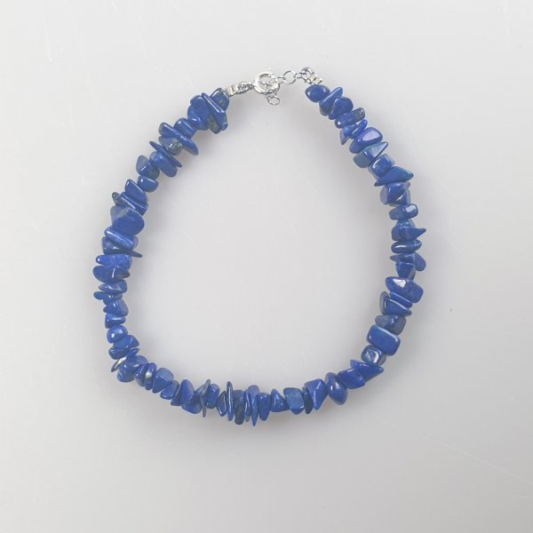 Lapis lazuli Anklet | Lunghezza 21-22 cm, pietra 0,5 cm