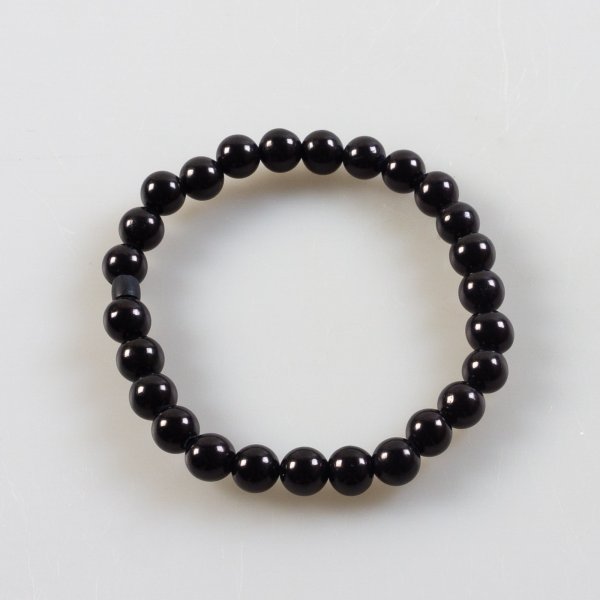 Elastic Bracelet with Black Jade | 20-21 cm (M-L)