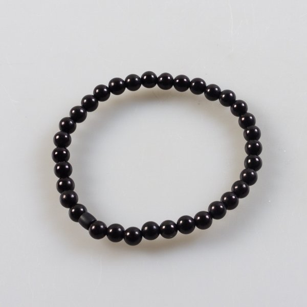 Elastic Bracelet with Black Jade | 20-21 cm (M-L)