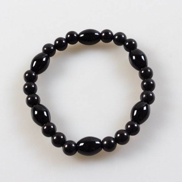 Elastic Bracelet with Onyx and Black Jade | 18-19 cm (S-M)