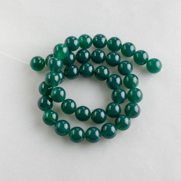 Green Agate Beads | Lenght 40 cm, stone 1 cm