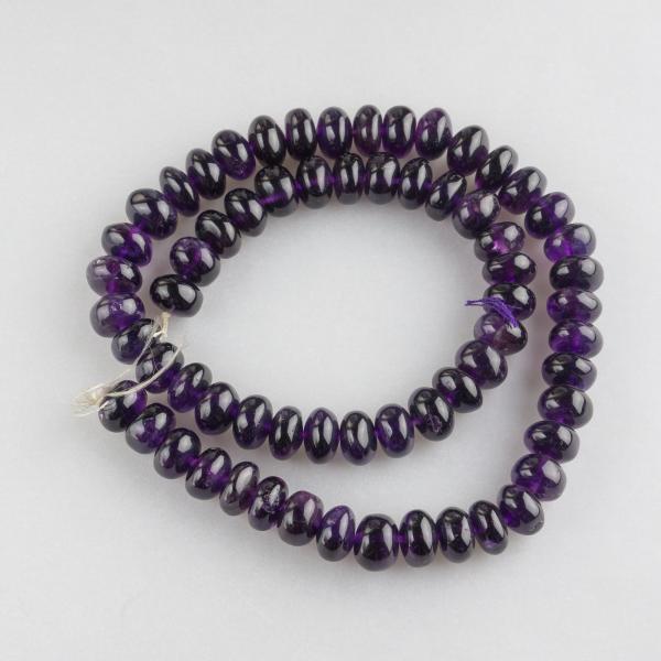 Amethyst beads | Lenght 38 cm, stone 8 mm
