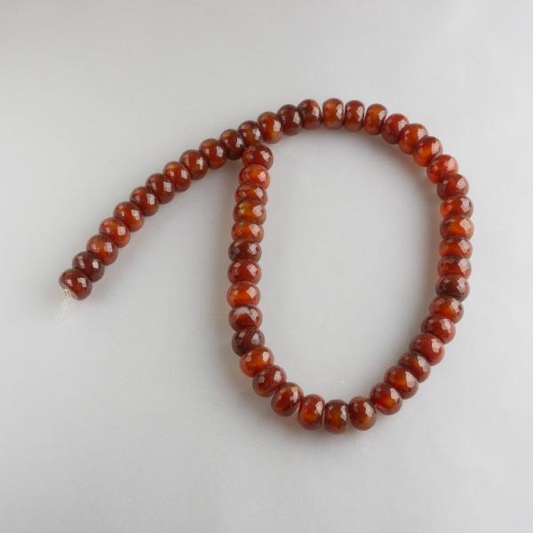 Cornelian Faceted Beads | Lenght 40 cm, stone 1,1 cm