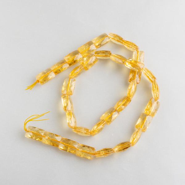 Citrine Quartz Faceted Beads | Lenght 40 cm, stone 1,2X0,8 cm