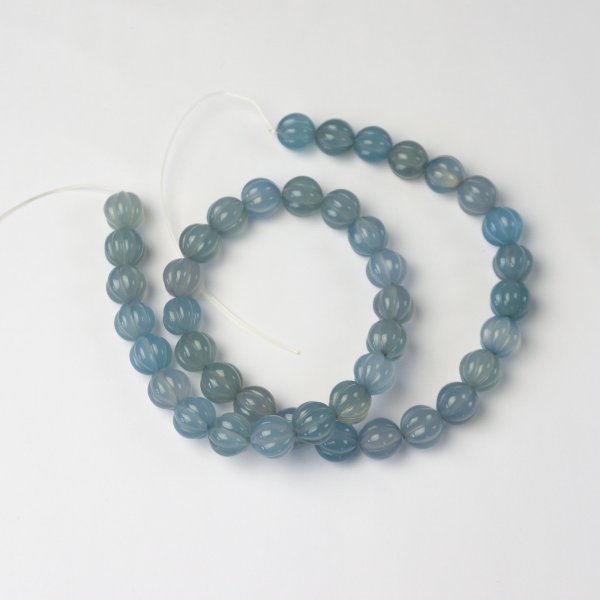Blue Agate Beads | Lenght 41 cm, stone 1 cm
