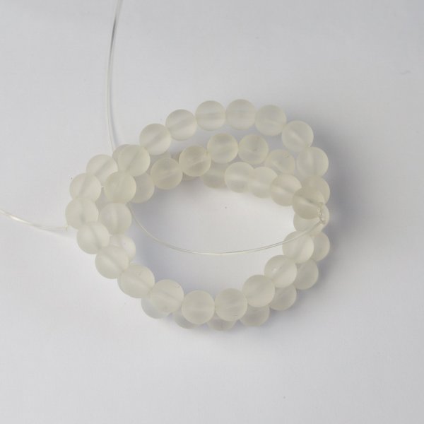 Hyaline Quartz Beads | Lenght 40 cm, stone 18 mm