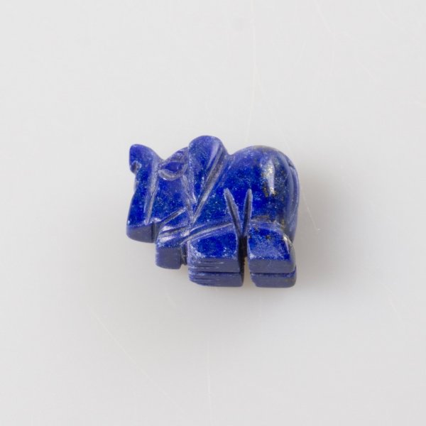 Elephant in Lapis Lazuli, pierced stone | stone stone 21x16x10 mm, hole 1 mm