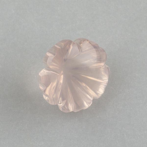 Faceted Gemstone, fantasy Cut Rose Quartz 14x10 mm 11,26 ct