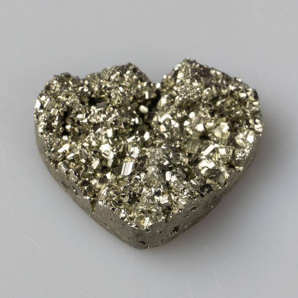 Pyrite Geode Heart 4X3,5X1 cm 0,040 kg