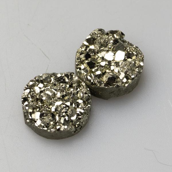 Pair Pyrite Druzy Round 1,7X0,8 cm 0,010 kg