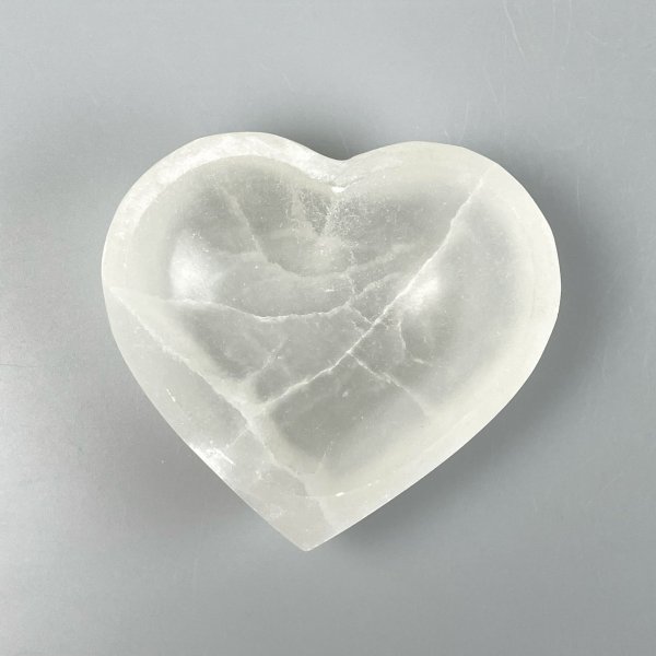 Heart Bowl of Selenite | 10,5 x 9,5 x 3 cm