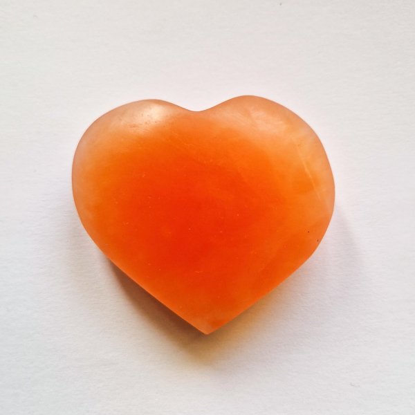 Orange Selenite Heart | 7 - 7,5 x 6 cm